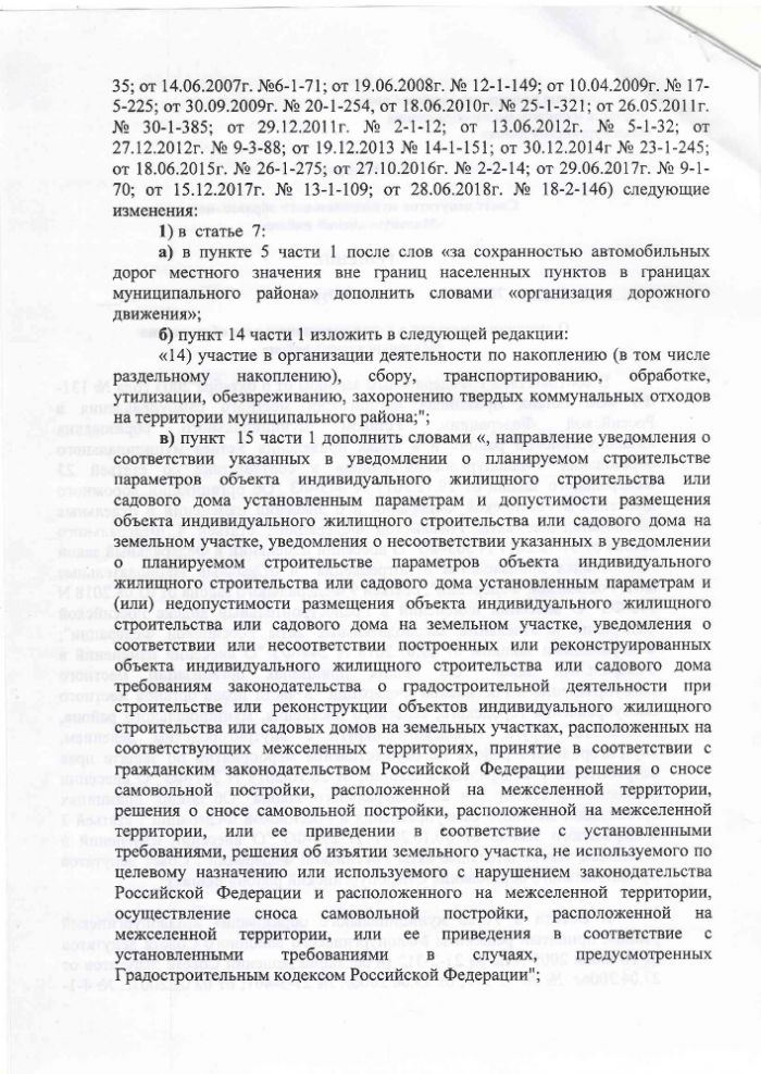 О внесении изменений в Устав муниципального образования Малопургинский район 