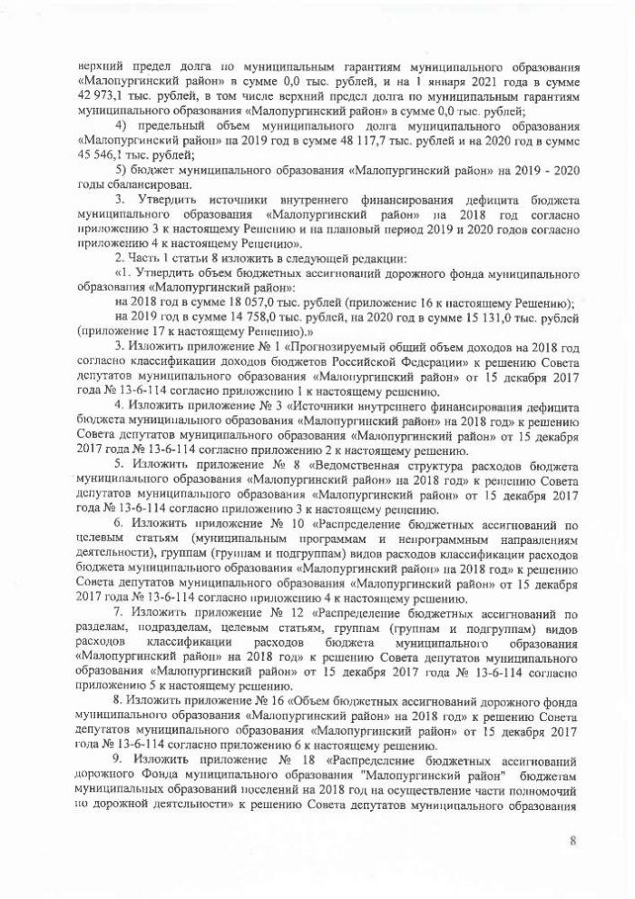 Протокол семнадцатой сессии Совета депутатов муниципального образования "Малопургинский район" от 12 апреля 2018 года